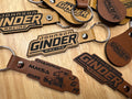 Complex Custom Leatherette Keychain