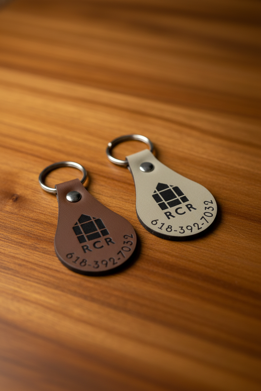 Custom Leatherette Keychain